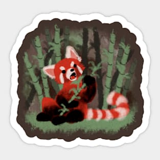 Cute Red Panda Drinking Cup of Black Coffee 2 Sticker for Sale by  eyestetix