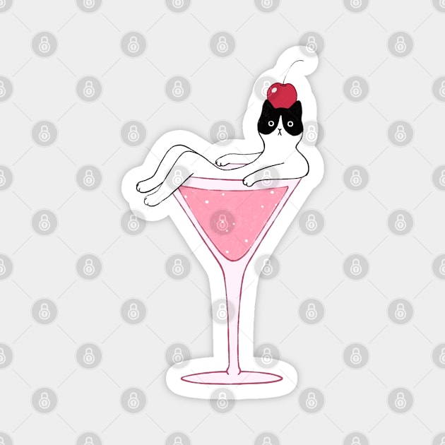 Cat Cocktail Magnet by bignosework