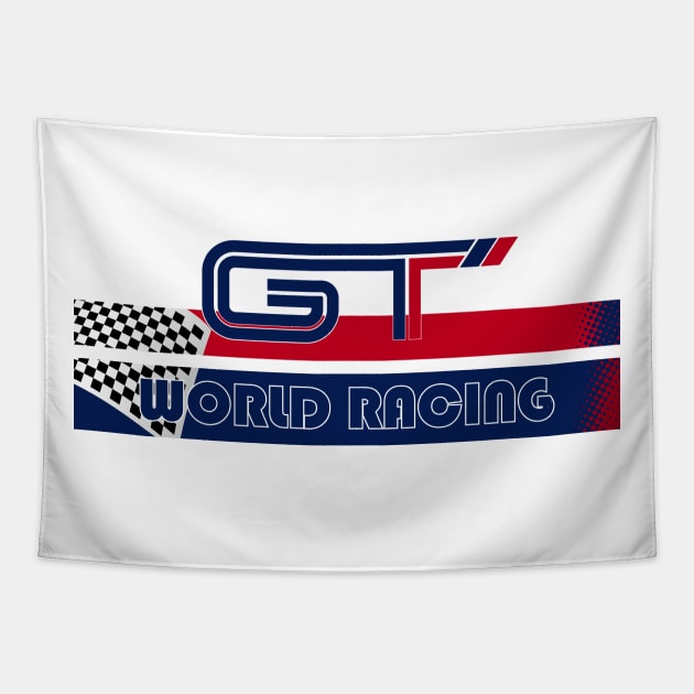 GT Car world racing design Tapestry by colouredwolfe11