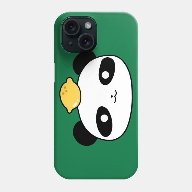 Lemon Panda Face Phone Case by saradaboru