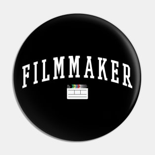 Filmmaker Vintage Varsity Clapperboard Pin