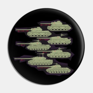 IS family of tanks from IS-1 to IS-8 Pin