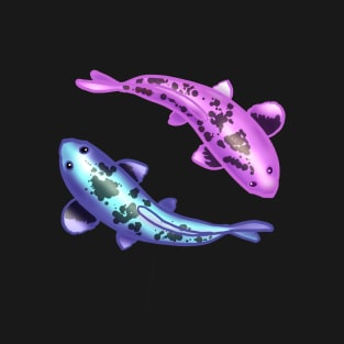 Pastel Pink And Baby Blue Koi Fish T-Shirt