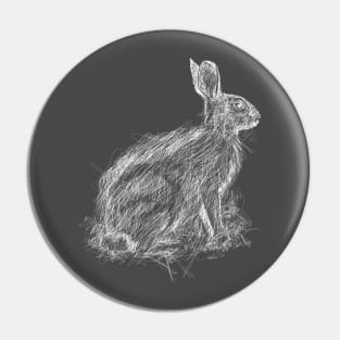 Hare Scribble Pin