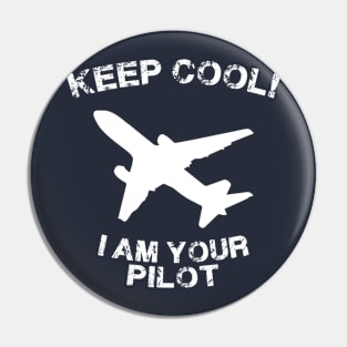 Because I'm The Captain aviation airpane pilot gift idea present Pin