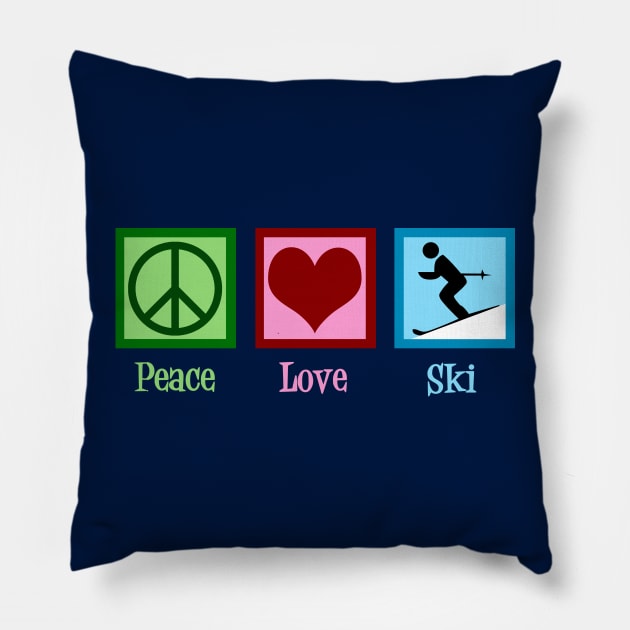 Peace Love Ski Pillow by epiclovedesigns