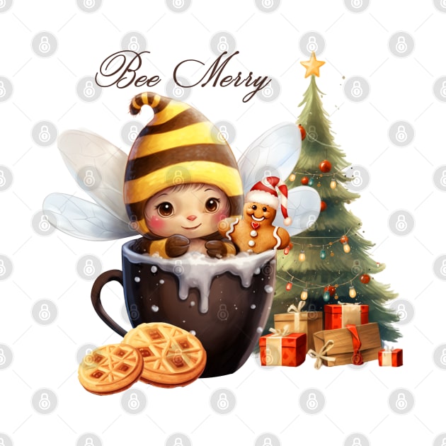 Funny Christmas Bee Quote by Chromatic Fusion Studio