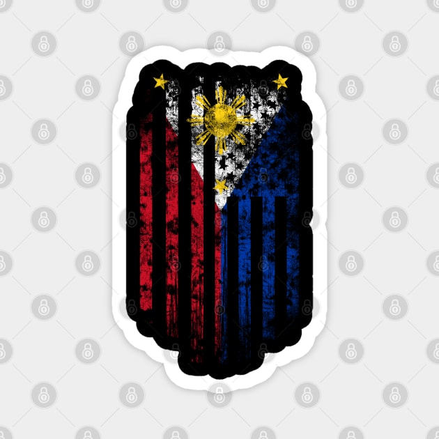 Philippines and America Flag Combo Magnet by Family Heritage Gifts