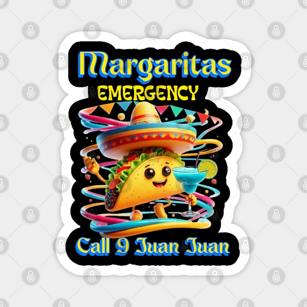 Sizzling Fiesta: Margaritas Emergency Magnet by coollooks