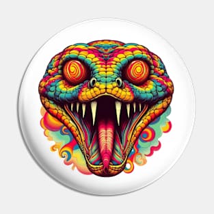 psychedelic snake head Pin