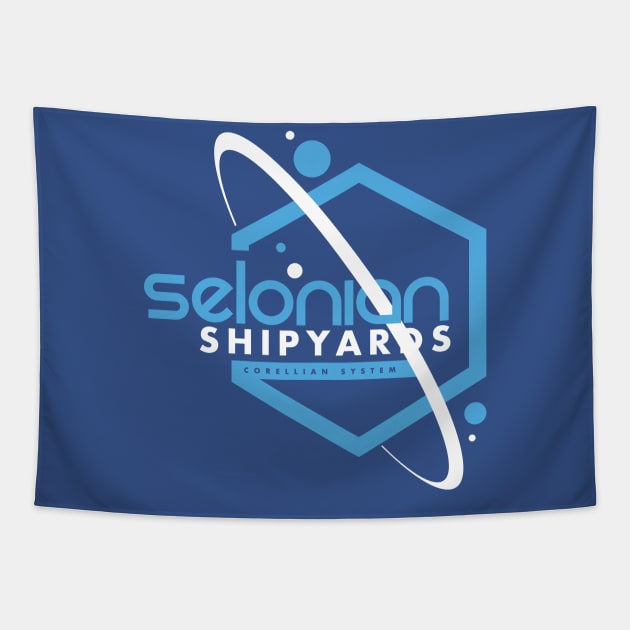 Selonian Shipyards Tapestry by MindsparkCreative