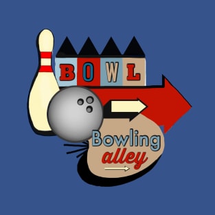 Retro Bowling Sign T-Shirt