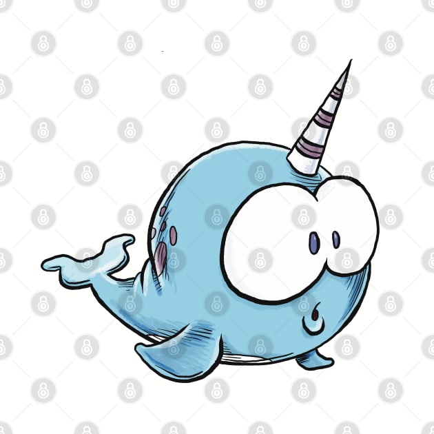 Blue Narwhal by RobPetersArt