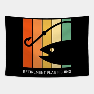 Retirement Plan Fishing Funny Fishing Tapestry