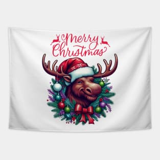 Merry Christmoose Moose Christmas 2024 Tapestry