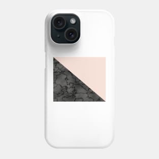 Peach and black dark marble Phone Case