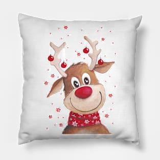 Adorable Christmas Deer Pillow