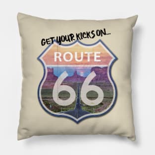 Get Your Kicks on Route 66 Pillow