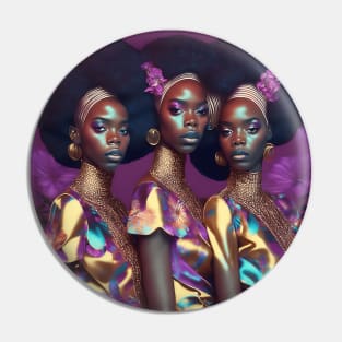 [AI Art] Oleander Sisters, Disco Style Pin