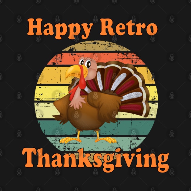 happy retro thanksgivings turkey gift 2020 for men and women by NaniMc