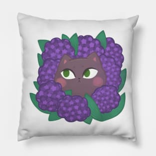 Kitty cat flowers Pillow