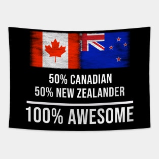 50% Canadian 50% New Zealander 100% Awesome - Gift for New Zealander Heritage From New Zealand Tapestry