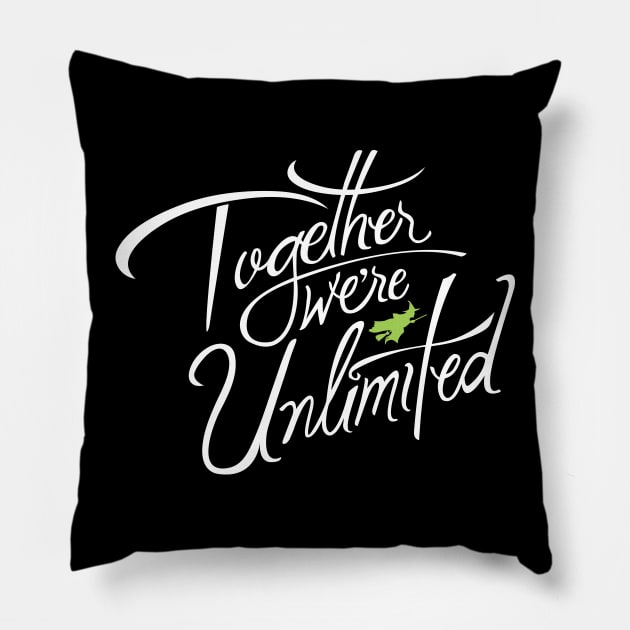 Together We're Unlimited Pillow by amejean