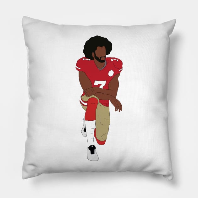 Colin Kaepernick Kneeling Pillow by rattraptees