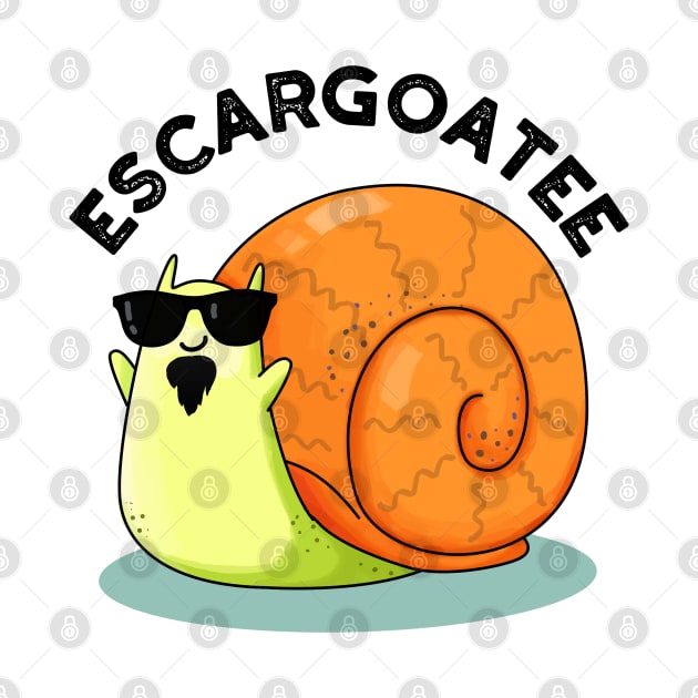 Escargoatee Cute French Snail Escargot Pun by punnybone