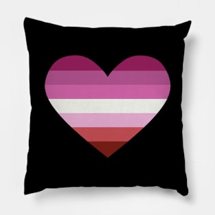 lesbian pride heart Pillow