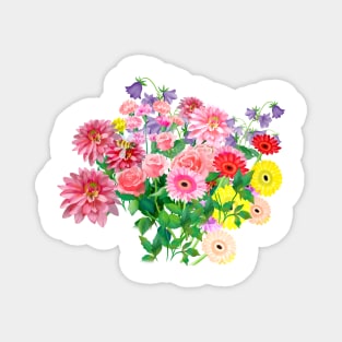 Colourful flowers Magnet