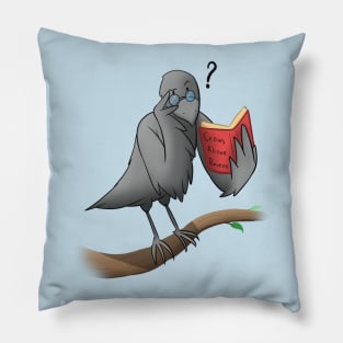 National Reading Day Raven Pillow