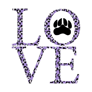 Dog Mom design in purple cheetah T-Shirt