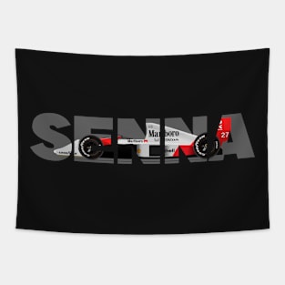 Ayrton Senna's McLaren Honda MP4/5 Illustration Tapestry