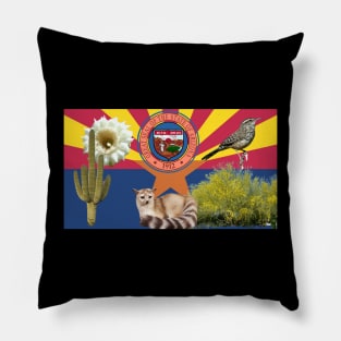 Arizona State Flag & Symbols Pillow