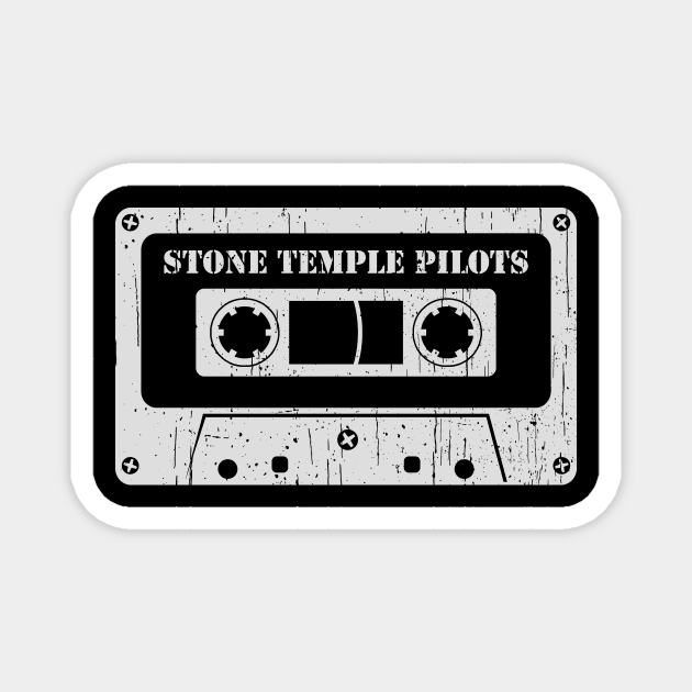 Stone Temple Pilots - Vintage Cassette White Magnet by FeelgoodShirt