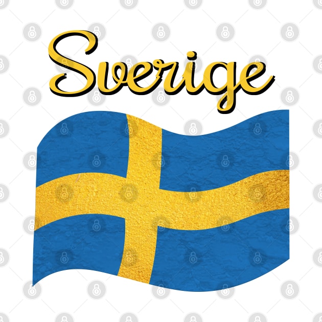 The flag of Sweden Sverige by Purrfect