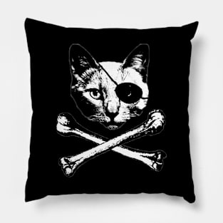 Cat and Cross Bones Pillow