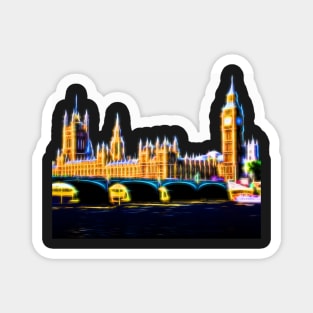 Houses of Parliament with Big Ben, London Magnet