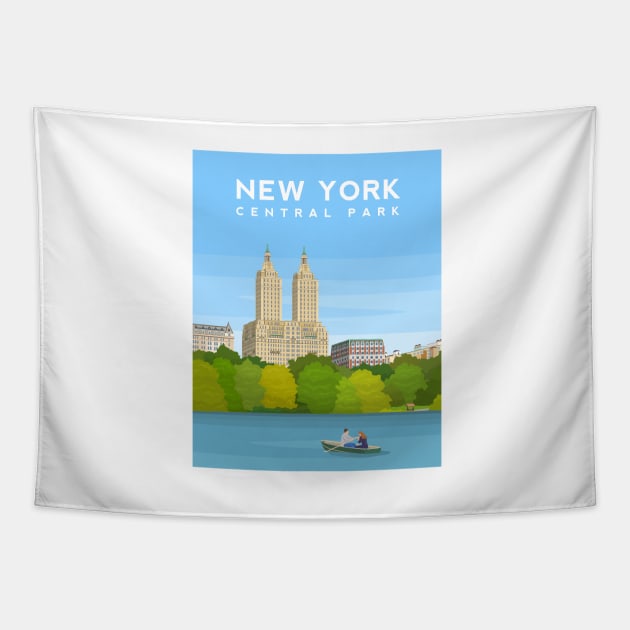 New York Central Park, USA Tapestry by typelab