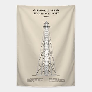 Gasparilla Island Rear Range Light - Boca Grande Lighhouse - Florida - SBDpng Tapestry