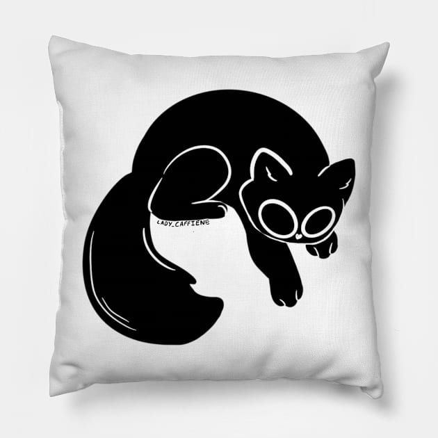 Curious Kitty Pillow by Lady_Caffiene