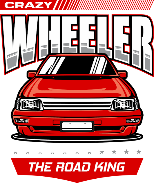 crazy wheeler Kids T-Shirt by spoilerinc