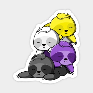 Non-binary Sloth Pile Magnet