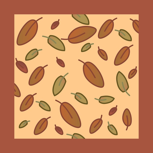 Orange fall leaves motif by GribouilleTherapie