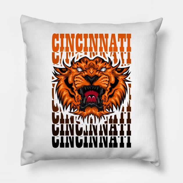 Cincinnati Bengals Pillow by SHINIGAMII