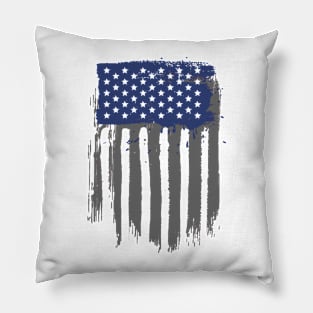 Painted American Flag Pillow