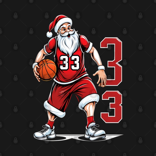 Santa Slam Dunk, Merry Christmas Gift, Basketball Gift by Customo