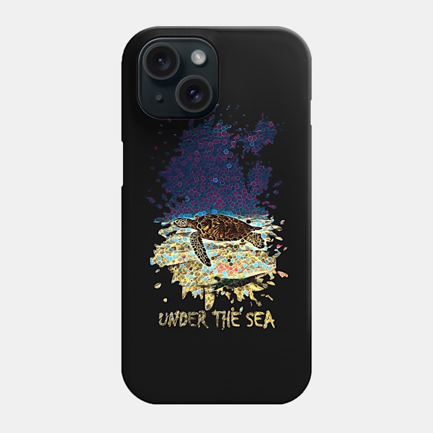 Under the sea - Turtle - 26 Phone Case by jc007