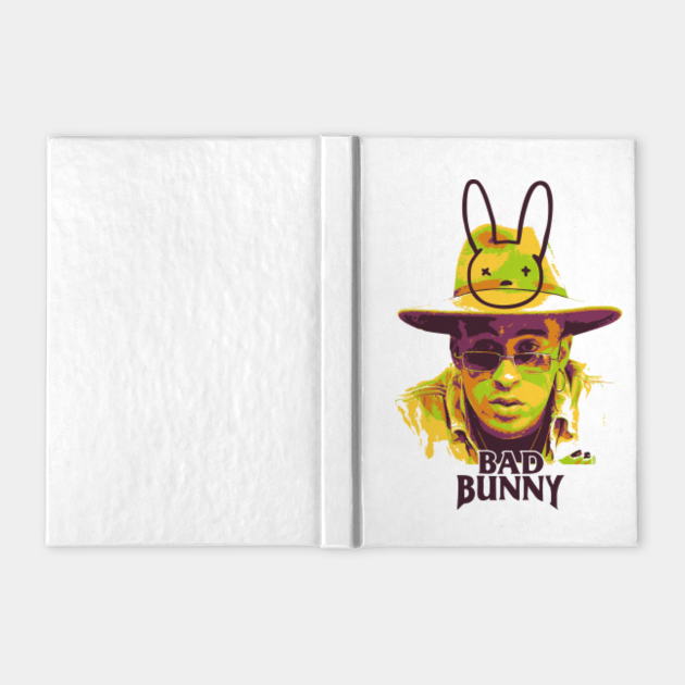 Bad Bunny Pop Art design. Benito Antonio MartÃnez Ocasio. A Puerto Rican Latin trap and